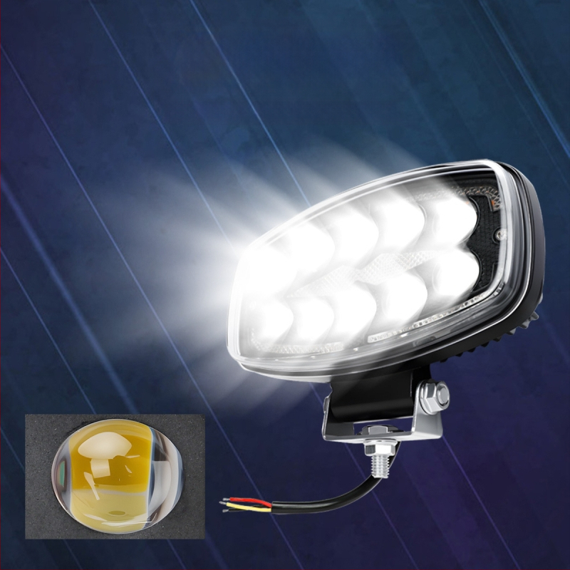 LED reflektor na strechu auta, hliníková zliatina telo, model work135, napätie 10–60V, životnosť 50000h, univerzálna kompatibilita