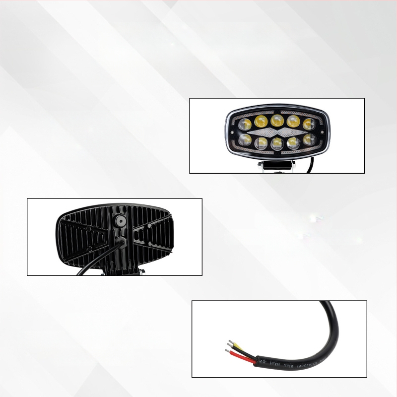 LED reflektor na strechu auta, hliníková zliatina telo, model work135, napätie 10–60V, životnosť 50000h, univerzálna kompatibilita