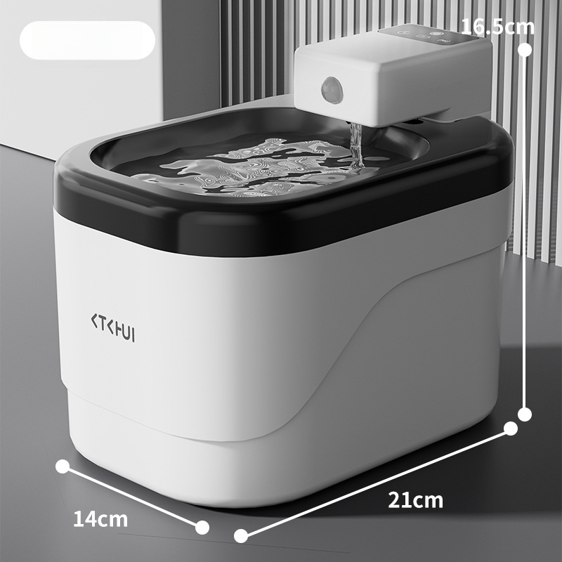 Zásobník na vodu pre mačky a psy s inteligentným senzorom, tichým filtrom, automatické dodávanie vody, odnímateľný dizajn, podpora aplikácie