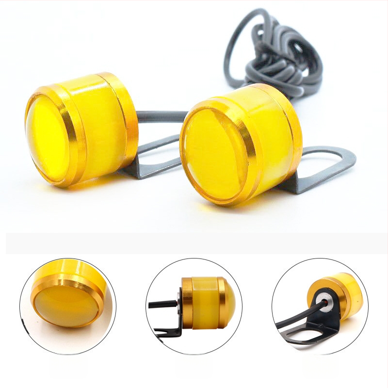 Motocyklové spätné zrkadlo s Eagle Eye LED svetlom a blikaním, 5630-3 lampa, 12V, 1.5W, SMD svetlo, 6500K, letecký hliník