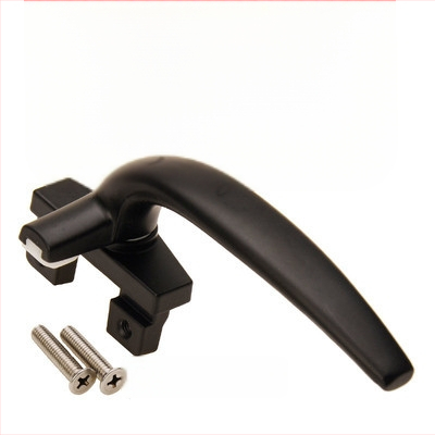 Kľučka k oknu LM-C1912 – hliníková zliatina, povrch nástrekom, profil 38 okien, ploché tlačenie, ľavé alebo pravé uchopenie, pre hliníkové dvere a okná