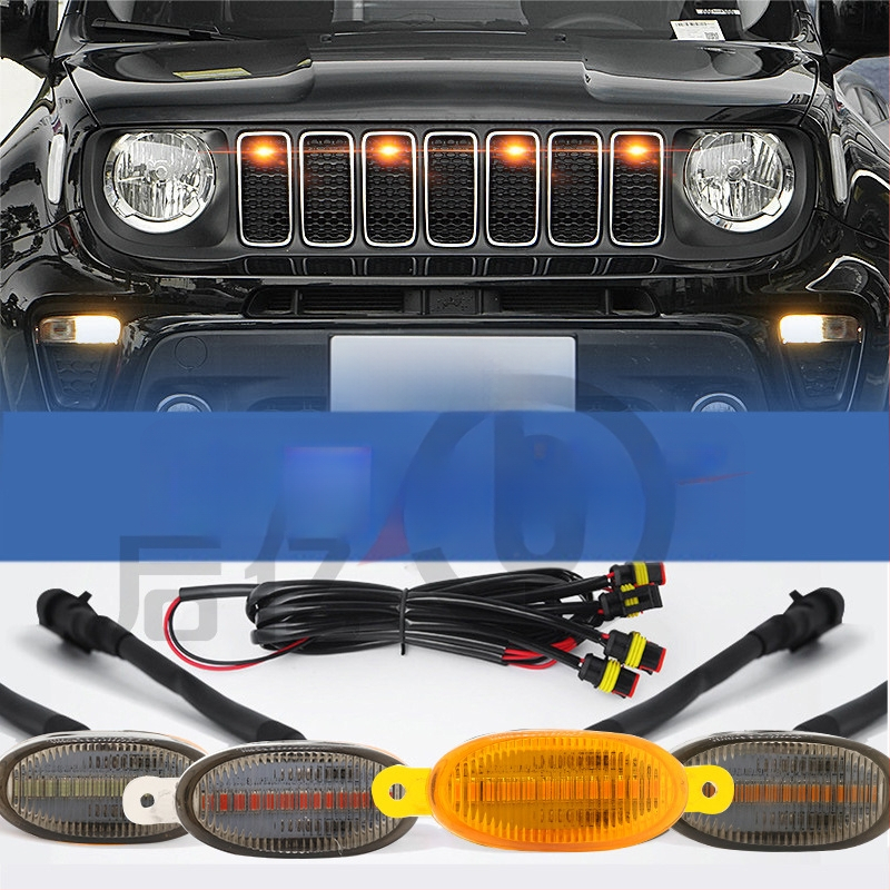 Automobilová mriežková svetlá, 12 LED, štýl Raptor (12V, 5W, SMD, 6500K, 0.5A)