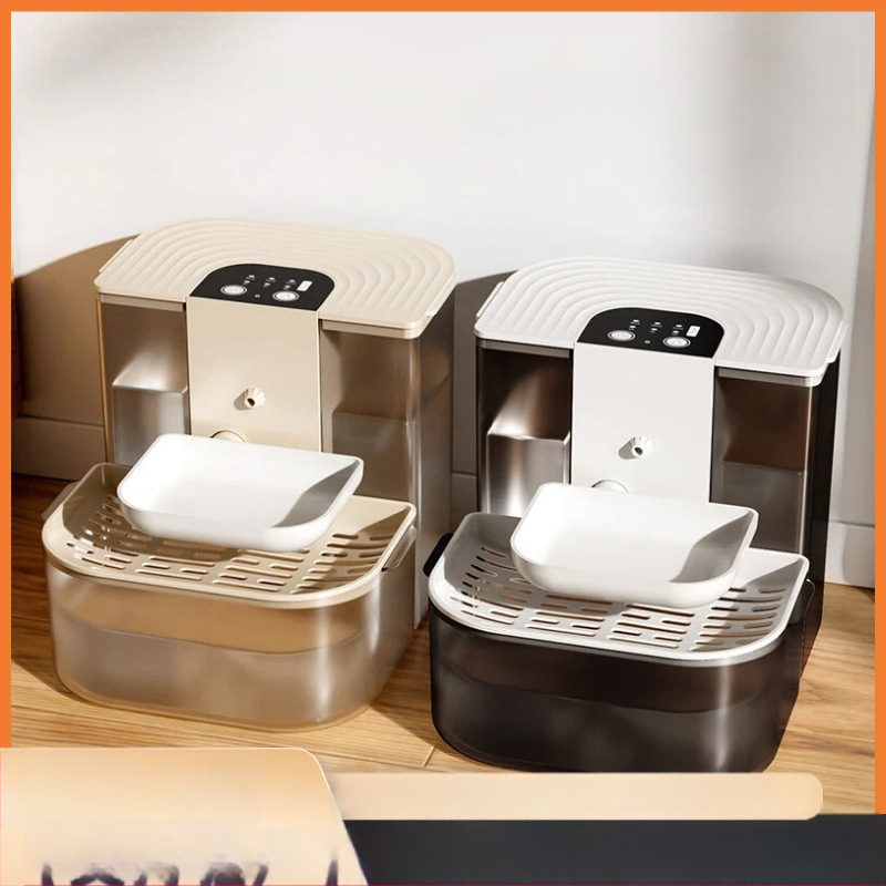 Inteligentný zásobník vody pre domáce zvieratá s konštantnou teplotou a sklopným tokom, kompatibilný s aplikáciou, odnímateľný pre psy a mačky