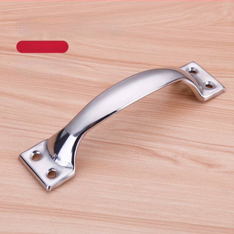 Nerezová oceľová oblúková rukoväť pre skrinky, zásuvky a okná, leštený povrch, model M, štýl moderný minimalistický