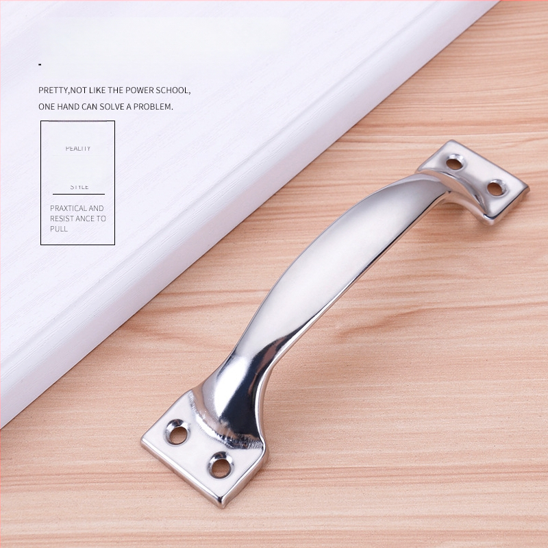 Nerezová oceľová oblúková rukoväť pre skrinky, zásuvky a okná, leštený povrch, model M, štýl moderný minimalistický