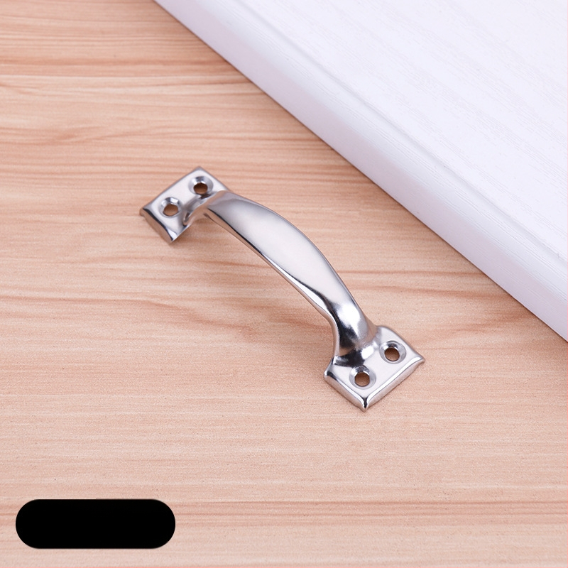 Nerezová oceľová oblúková rukoväť pre skrinky, zásuvky a okná, leštený povrch, model M, štýl moderný minimalistický