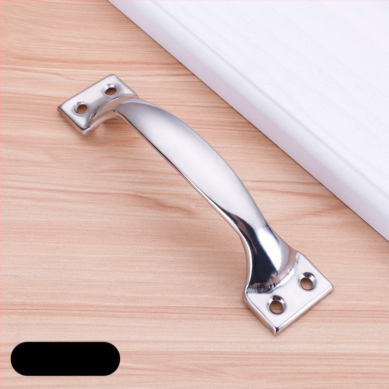 Nerezová oceľová oblúková rukoväť pre skrinky, zásuvky a okná, leštený povrch, model M, štýl moderný minimalistický