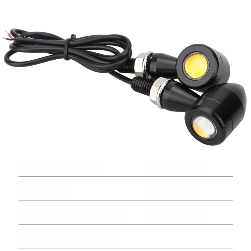 Motocyklové svetlo na poznávaciu značku – vysokovýkonné LED Eagle Eye, spätné svetlo a výstražné svetlo, hliník+LED, 12V, univerzálne