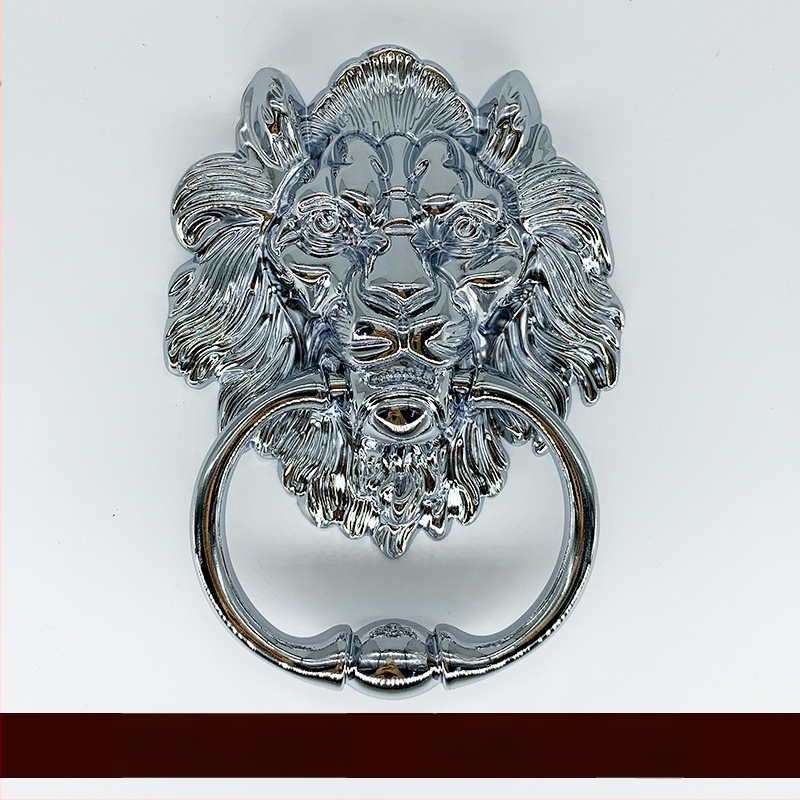 Kľučka na dvere s hlavou leva a veľkým ťahovým krúžkom — zliatina zinku, liatie pod tlakom, nový čínsky štýl, pre skrinky, zásuvky a dvere šatníkovej skrine