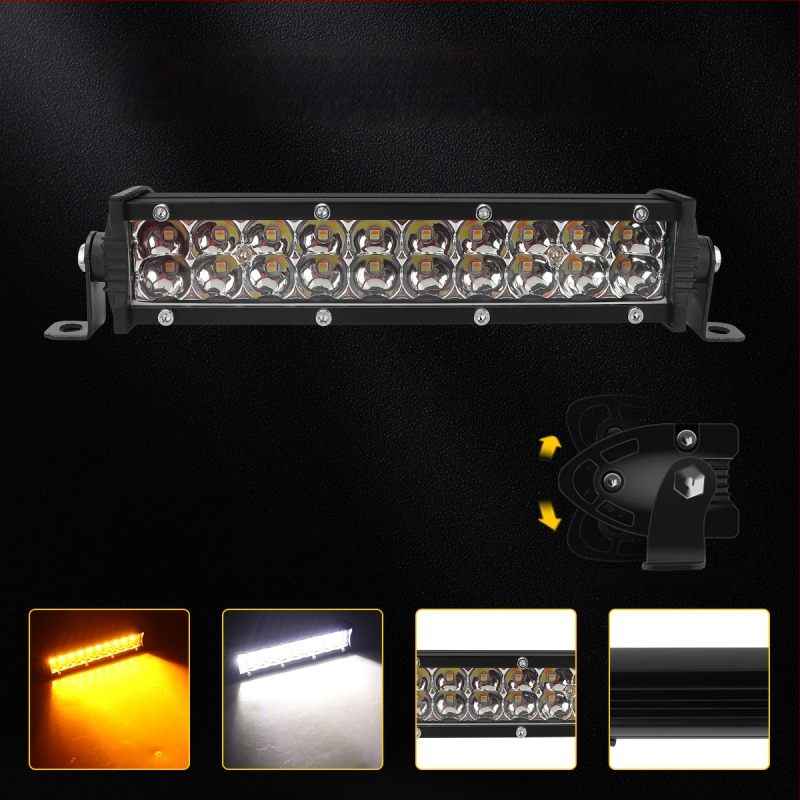 LED pracovné svetlo s 20 LED, dvojradý pás, hliníková zliatina, 12–24V, IP67, model motor271