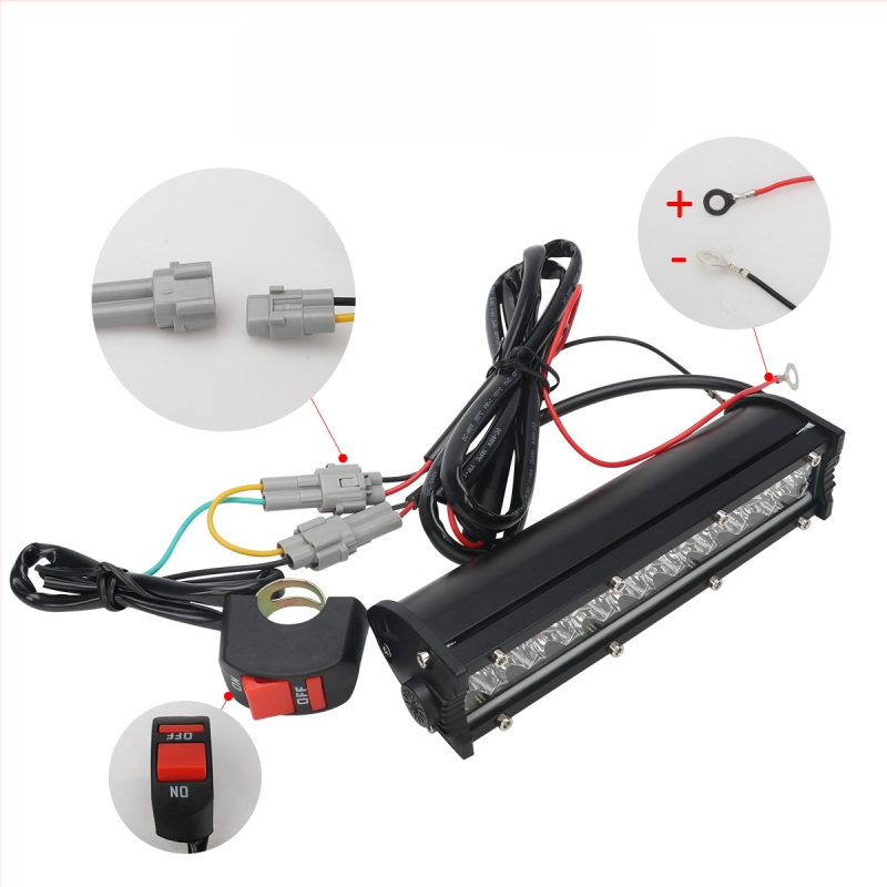 LED pracovné svetlo s 20 LED, dvojradý pás, hliníková zliatina, 12–24V, IP67, model motor271