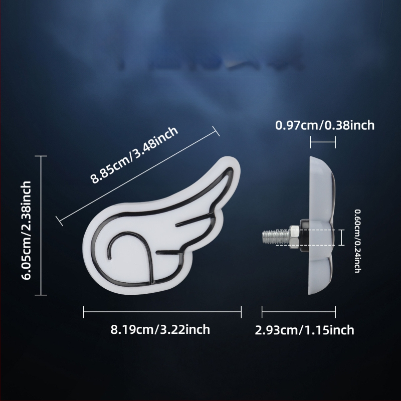 Motocykel svetlo DRL163 s krídlovým orlím okom (12V, plast)