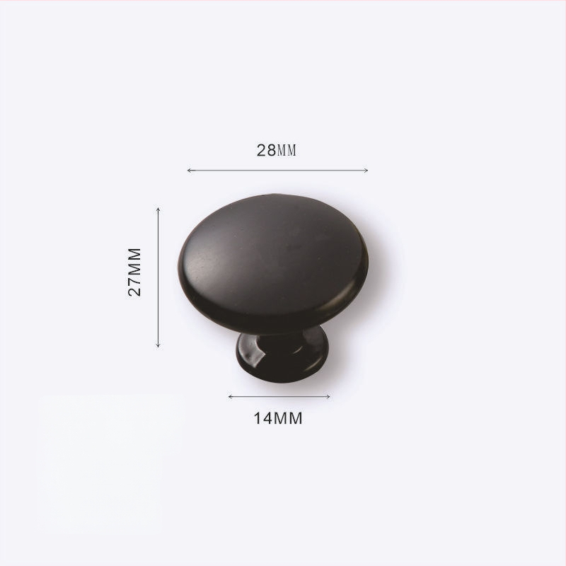 Nábytková rukoväť - hliníková zliatina a zliatina zinku, hlava hubovitého tvaru, kruhová s jednou dierou, model KY-811, elektrolytické úpravy