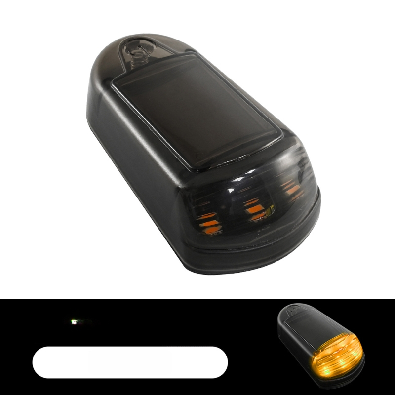 LED solárne strešné svetlo pre nákladné vozidlá a pickupy – bezdrôtovo, svetlo strobe a pilotné svetlo, model warning020, 12V, PVC, univerzálna kompatibilita, prispôsobiteľné
