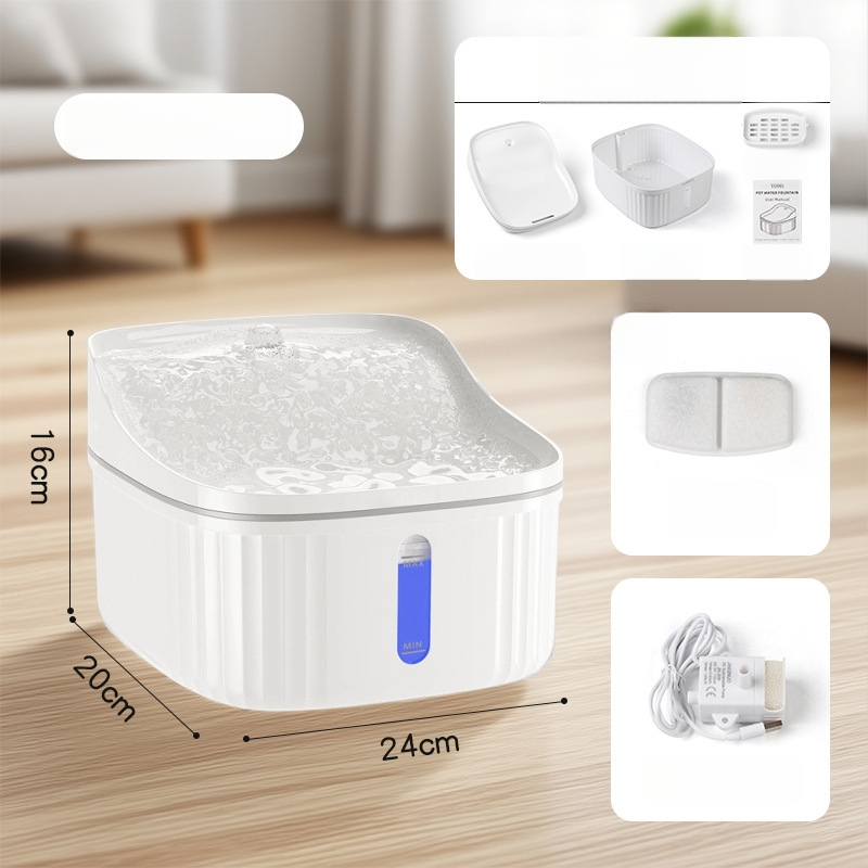 YOMI Inteligentná napájačka pre domáce zvieratá pre mačky a psy — Automatické filtrovanie a cirkulácia, Funkcia proti preschnutiu, Odnímateľný dizajn, Veľká kapacita