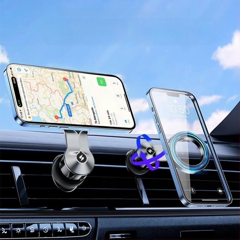 Držiak na telefón do auta s klipsom na ventilačný otvor – 360° otočný, univerzálna kompatibilita, Flying Tiger HC-01