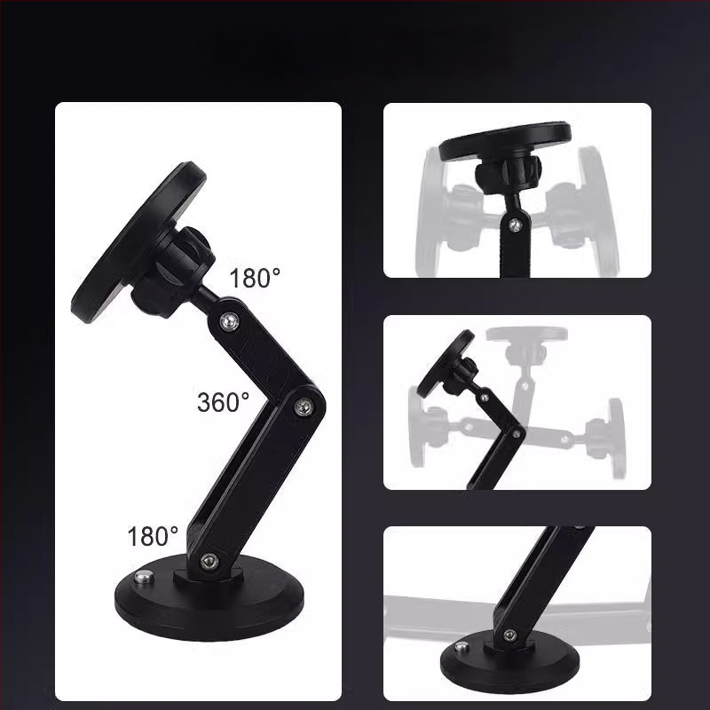 Držiak na telefón do palubnej dosky auta s magnetickým upevnením a skladacím dizajnom – univerzálny, montáž lepením