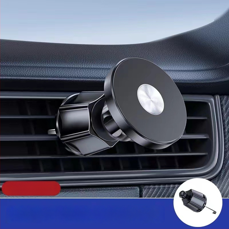 Držiak na telefón do palubnej dosky auta s magnetickým upevnením a skladacím dizajnom – univerzálny, montáž lepením