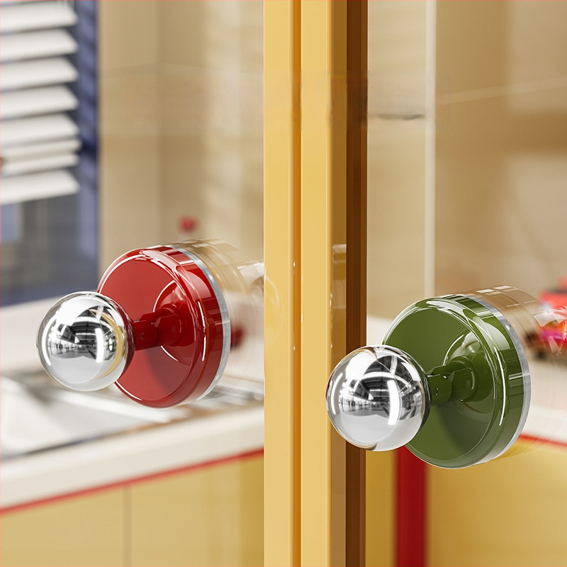 imega Y3948 Dverová rukoväť s prísavkou — bez vŕtania, PET+ABS+nerezová oceľ, povrch: vstrekované formovanie