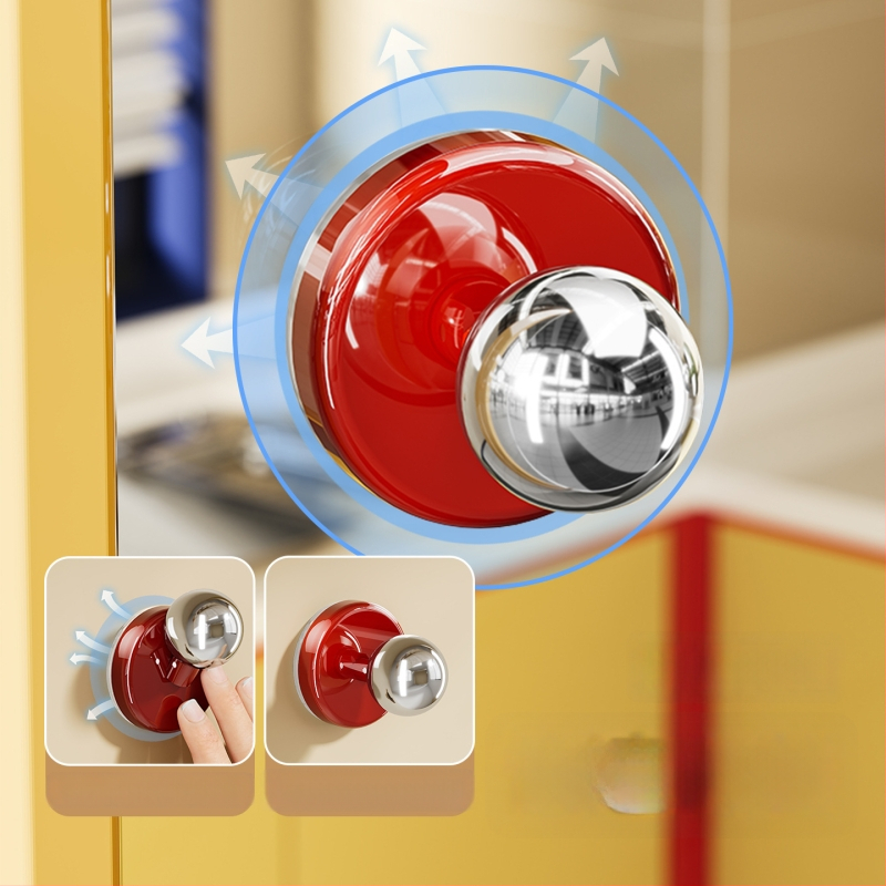 imega Y3948 Dverová rukoväť s prísavkou — bez vŕtania, PET+ABS+nerezová oceľ, povrch: vstrekované formovanie