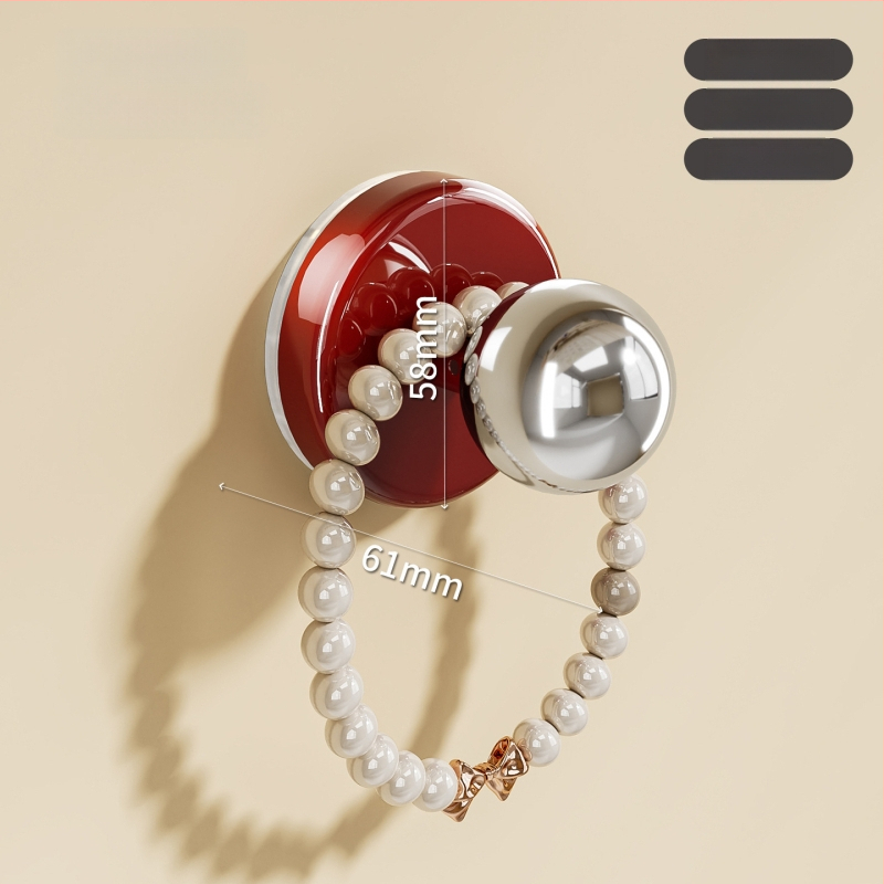 imega Y3948 Dverová rukoväť s prísavkou — bez vŕtania, PET+ABS+nerezová oceľ, povrch: vstrekované formovanie