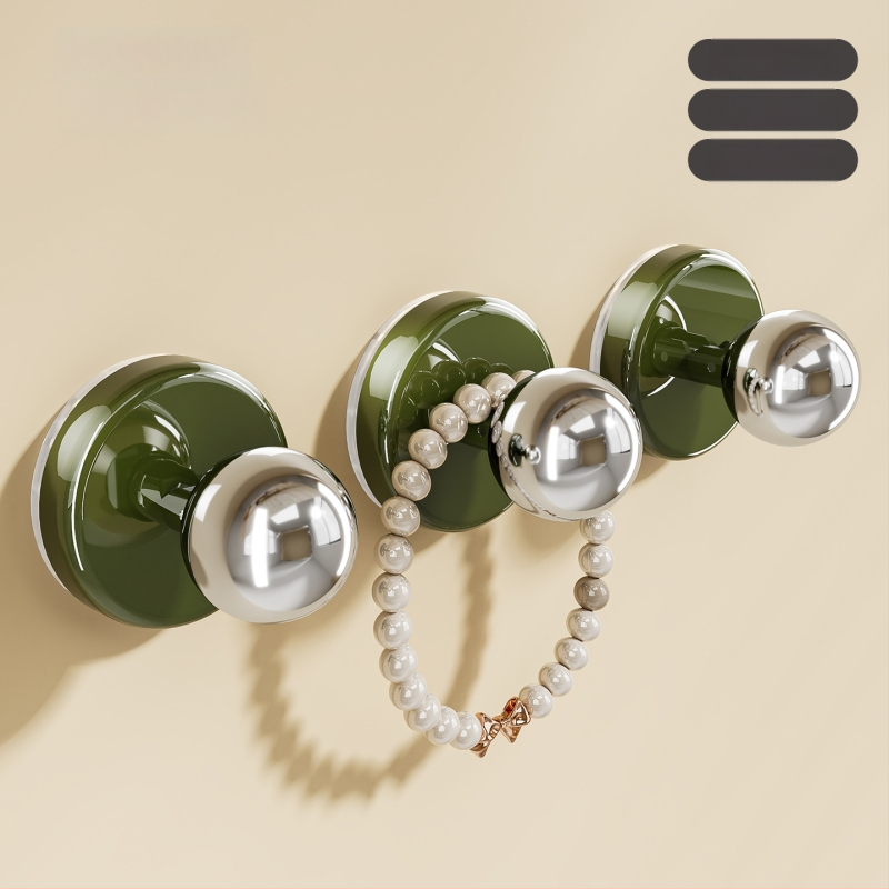 imega Y3948 Dverová rukoväť s prísavkou — bez vŕtania, PET+ABS+nerezová oceľ, povrch: vstrekované formovanie