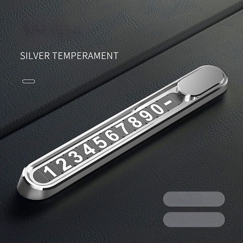 Kovová ozdoba na dočasné parkovanie auta s kontaktným číslom – štýlový doplnok do auta; Značka Ancient style; Materiál Kov; Tlač loga Áno; Typ Iný