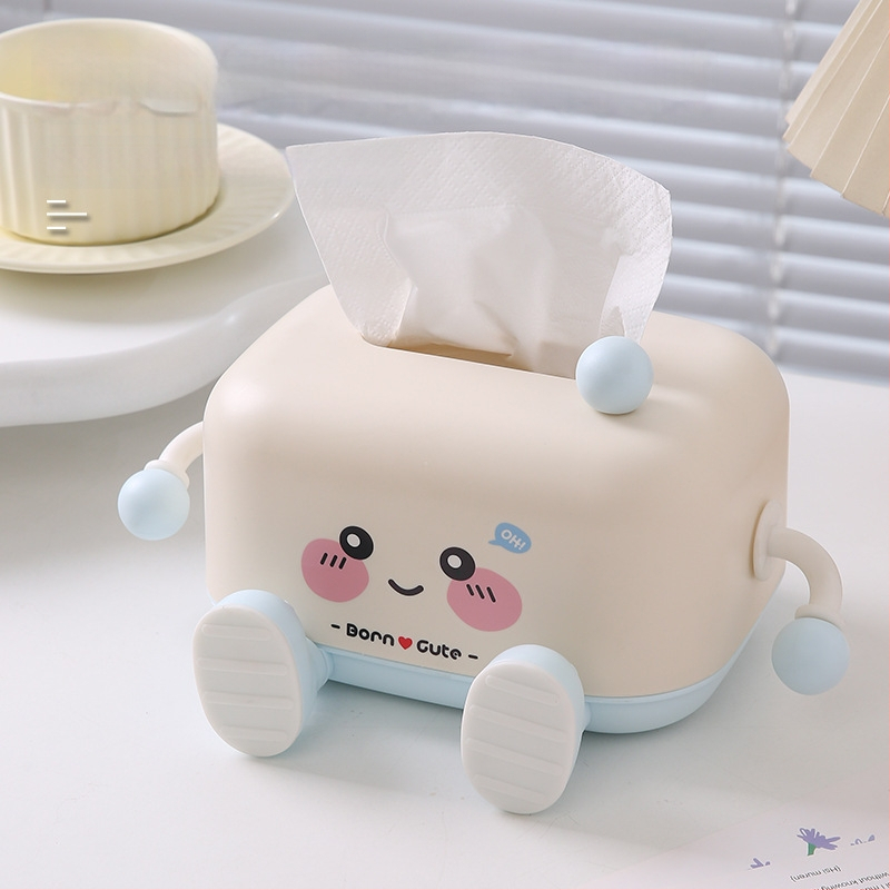 Plastová krabička na vreckovky s ťahacím mechanizmom a podstavcom na telefón – viacúčelová do auta, obývačky a kúpeľne