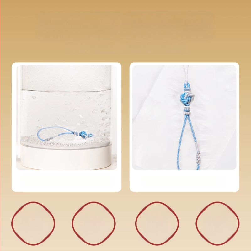 Ručne tkaný mandala náramok na telefón s rastlinným a kvetovým vzorom — Materiál: šnúra; Technika: ručné pletenie; Pôvod: Lianyungang; Pôvodný dizajn