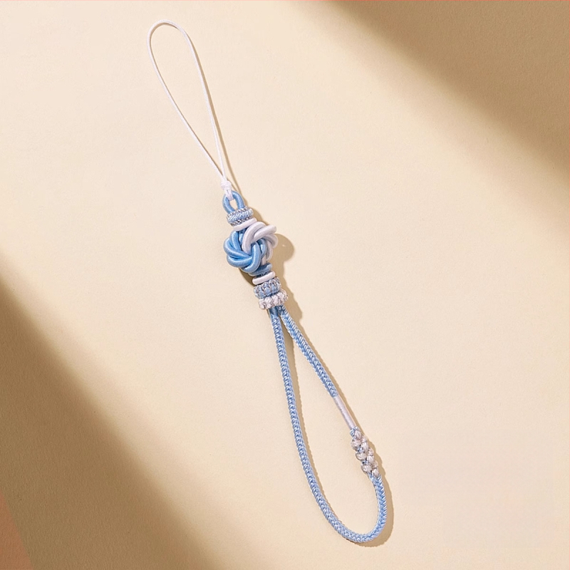 Ručne tkaný mandala náramok na telefón s rastlinným a kvetovým vzorom — Materiál: šnúra; Technika: ručné pletenie; Pôvod: Lianyungang; Pôvodný dizajn