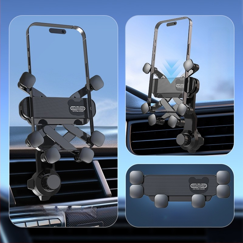 Gravitačný držiak na telefón pre autoventiláciu – Snap-On univerzálny držiak na auto, 7.5W