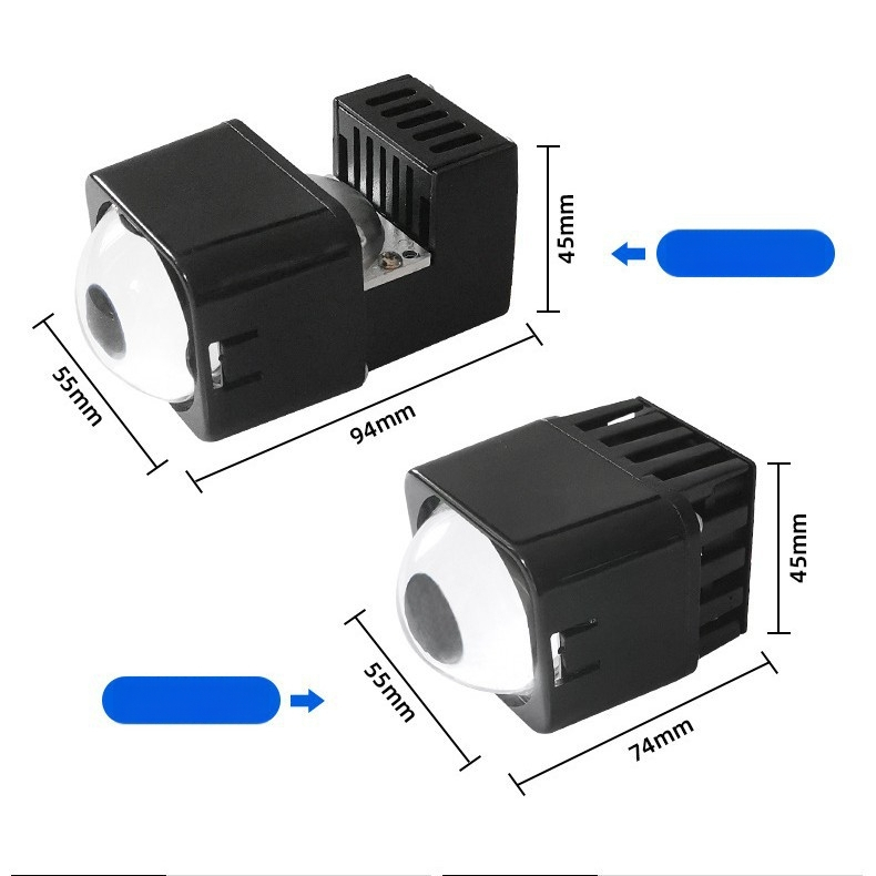 M1 Matrix modul LED Laser Bi-Optický pre auto — 12V, 45W, 3.5A, hliníková zliatina puzdro, životnosť 30000 h