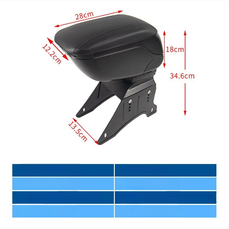 Carfu AC-479P universālais plastmasas rokas balsta uzglabāšanas organizers centrālai konsolei, regulējams, svars 1,5 kg