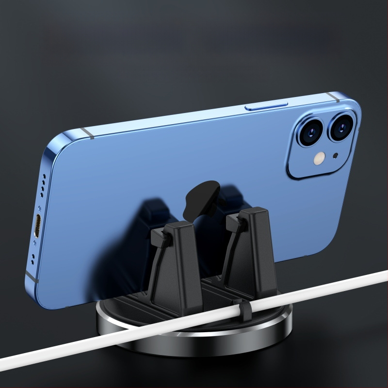 Univerzálny držiak na telefón do auta s prísavkou, 360° kovová rotácia na palubnej doske, odolný voči nárazom