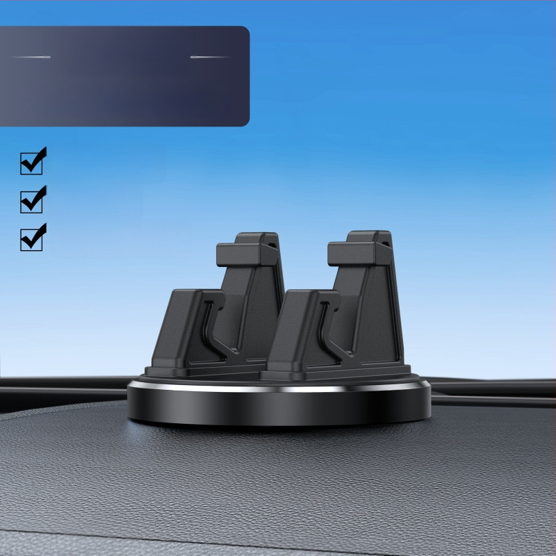 Univerzálny držiak na telefón do auta s prísavkou, 360° kovová rotácia na palubnej doske, odolný voči nárazom