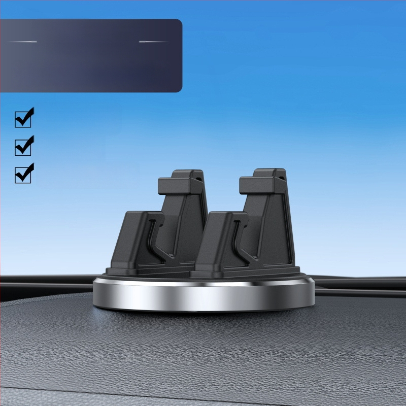 Univerzálny držiak na telefón do auta s prísavkou, 360° kovová rotácia na palubnej doske, odolný voči nárazom