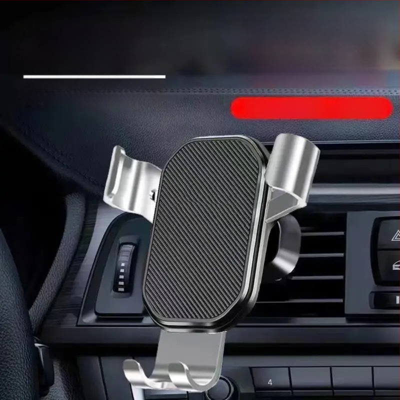 Držiak na telefón do auta s montážou na výduch vzduchu, gravitačný senzor, trojuholníkový zrkadlový dizajn, snap-on inštalácia