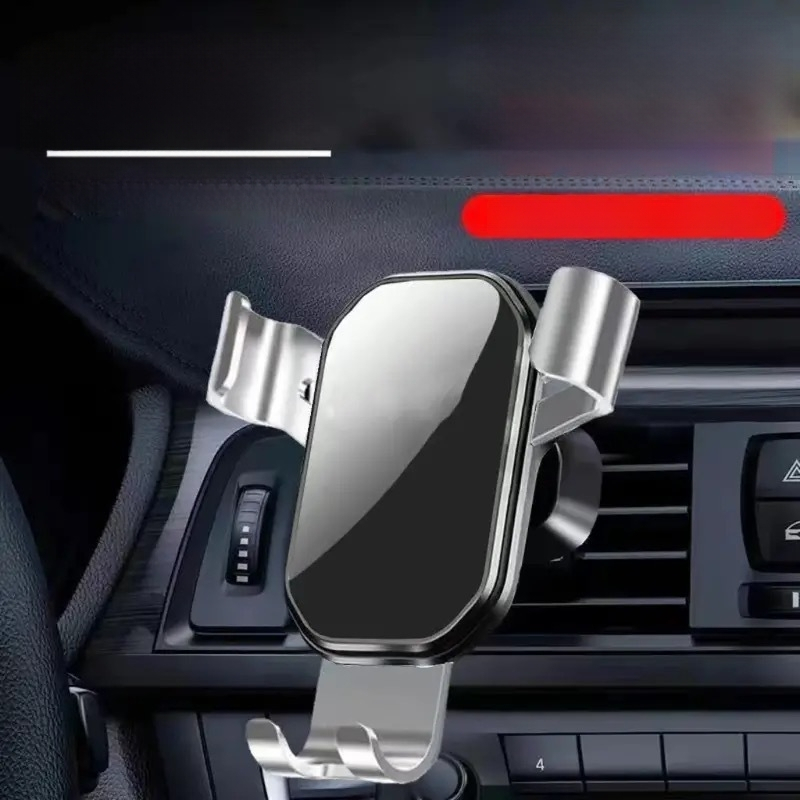 Držiak na telefón do auta s montážou na výduch vzduchu, gravitačný senzor, trojuholníkový zrkadlový dizajn, snap-on inštalácia