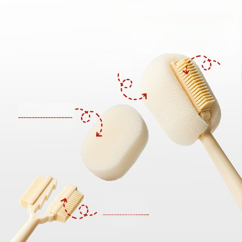 Dlhá rukoväť čistiacej kefy na poháre pre detské fľaše, šálky a slamky; 3 v 1 čistiaca kefka na medzery a hubka