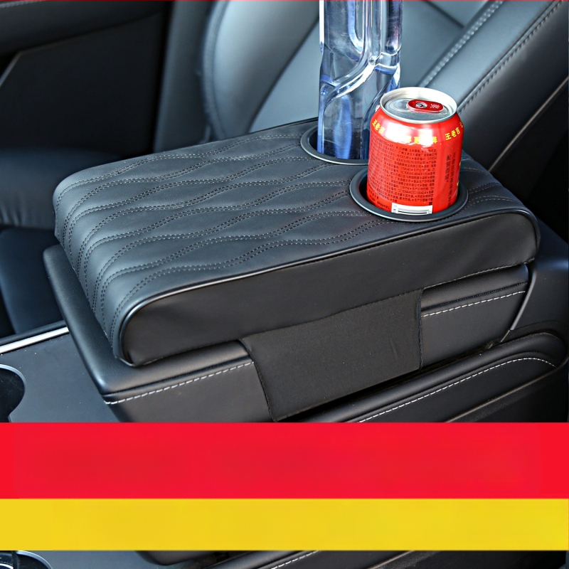 Automobilas roku balsts ar dubultiem krūžu turētājiem, ādas pārklājums, universāla saderība — modelis 3218, svars 480 g, izcelsme Guangzhou