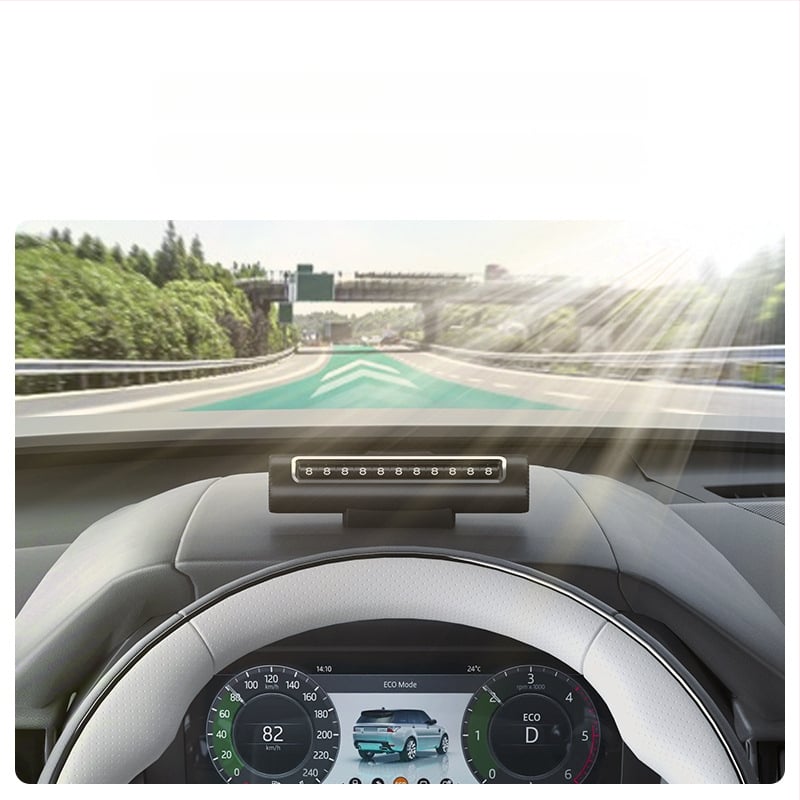 2-v-1 parkovací znak s pohyblivým číslovým štítkom pre telefón na vozidle, kovová konštrukcia, možnosť tlače loga