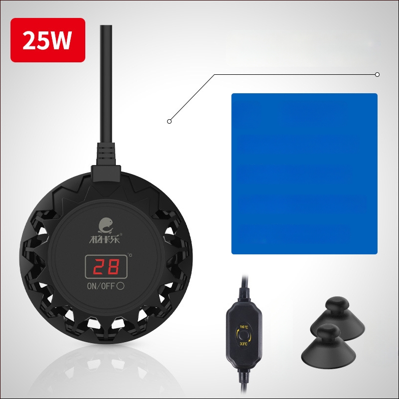 Tyčový ohrievač pre želvy v akváriu s nízkou hladinou vody – mini ohrievač s automatickou konštantnou teplotou, Bocarle, 25-300W, Plast, 228-368 g