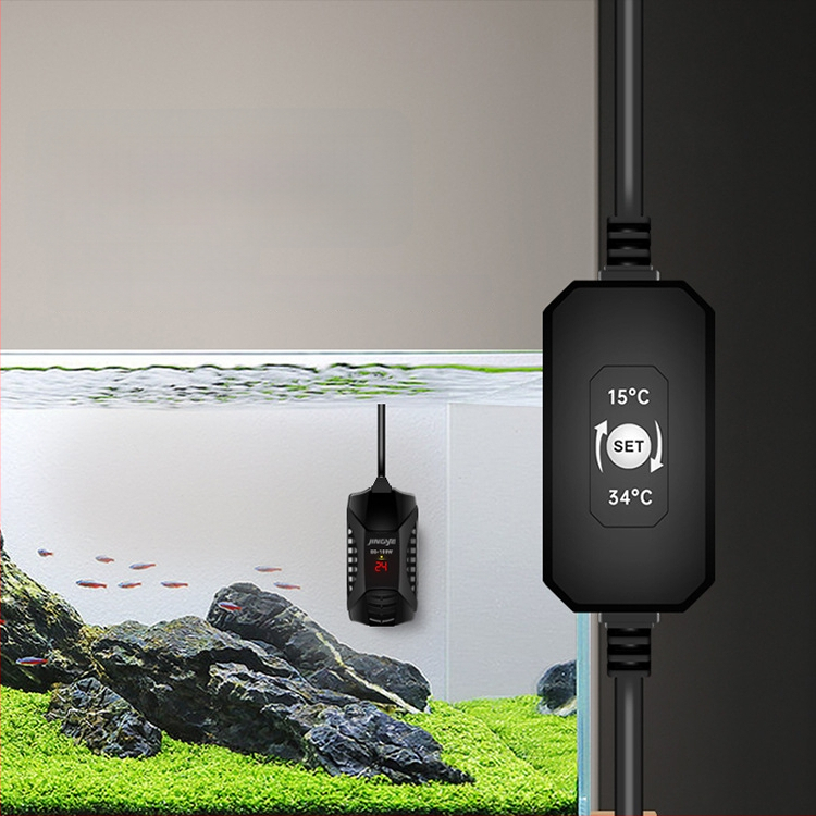 Akvarijná ohrievacia tyč pre želvy s konštantnou teplotou – vhodná pre nízku hladinu vody, 25–150W, plast, Jingye