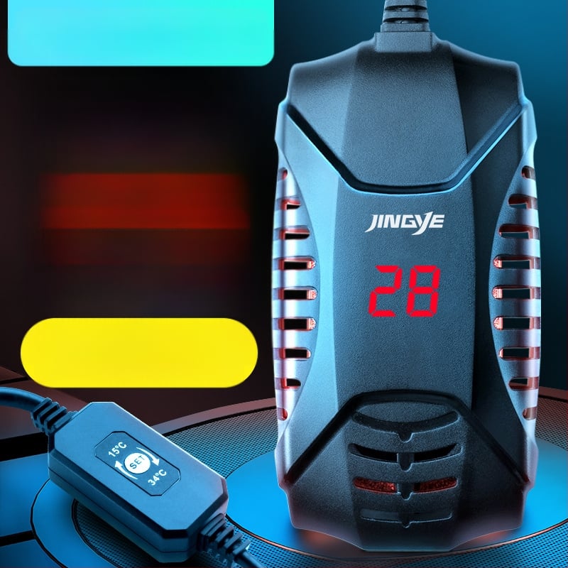 Akvarijná ohrievacia tyč pre želvy s konštantnou teplotou – vhodná pre nízku hladinu vody, 25–150W, plast, Jingye