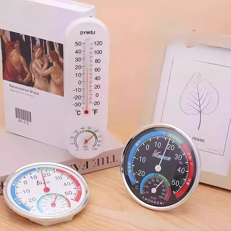 Hygrometr a teploměr, kruhového tvaru, -20 až 50°C