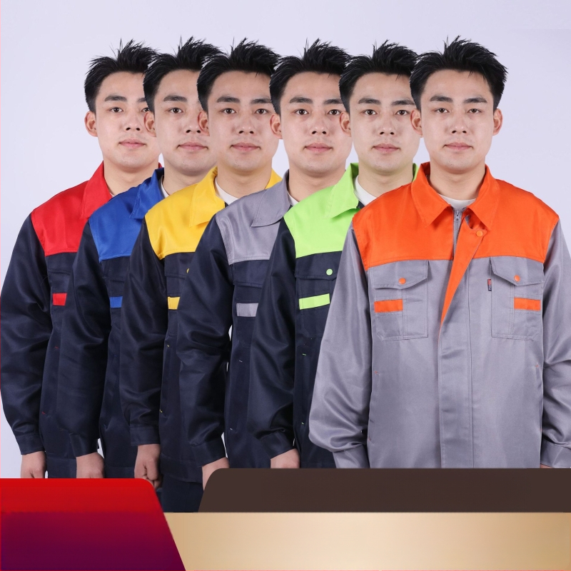 Ochranný súbor pre všetky ročné obdobia – pánske pracovné oblečenie na opravy áut, odolné voči opotrebeniu a špine, proti popáleninám, priedušné, rýchloschnúce, 100% polyester