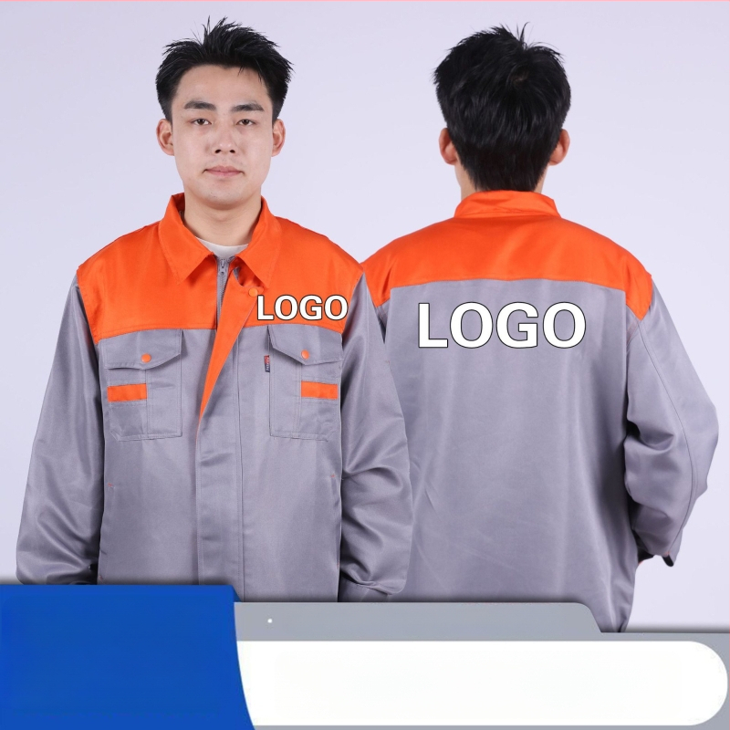 Ochranný súbor pre všetky ročné obdobia – pánske pracovné oblečenie na opravy áut, odolné voči opotrebeniu a špine, proti popáleninám, priedušné, rýchloschnúce, 100% polyester