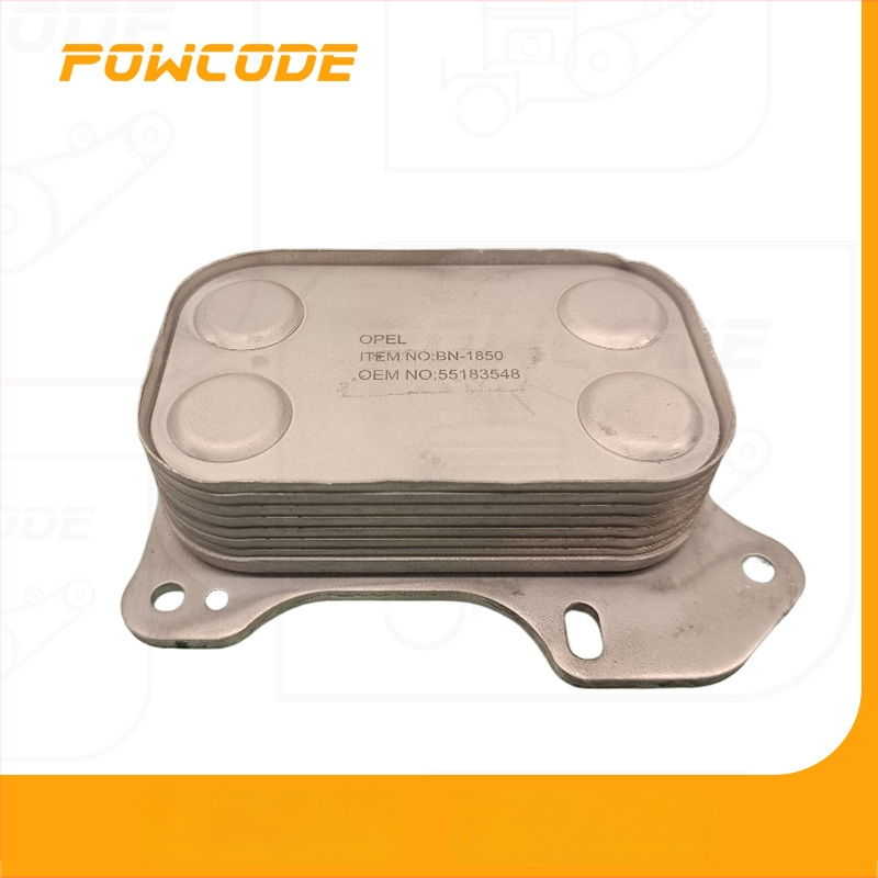 POWCODE Olejový chladič radiátor pre Fiat Opel 1.3D diesel motor (Motory: 199 A3.000, Z 13 DTH, 263 A2.000; Príslušné čísla: 55210824, 93192557, 55258602, 55213468)