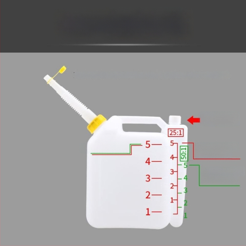 Zmiešavacia nádoba na olej pre dvojtaktné motory, s veľkou kapacitou, kompatibilná s reťazovou pílou, kosačkou a nožnicami na živý plot – Tianwang