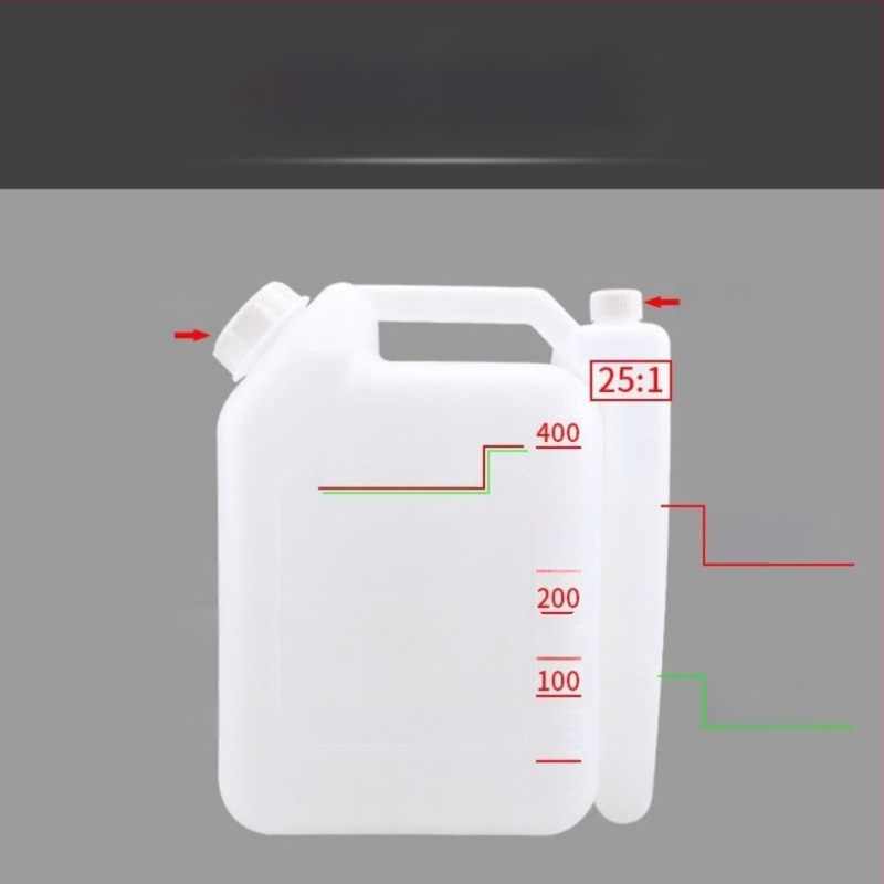 Zmiešavacia nádoba na olej pre dvojtaktné motory, s veľkou kapacitou, kompatibilná s reťazovou pílou, kosačkou a nožnicami na živý plot – Tianwang